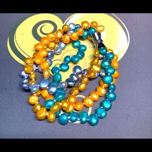 🤑⭐️Vintage genuine dyed fresh water pearls substantial